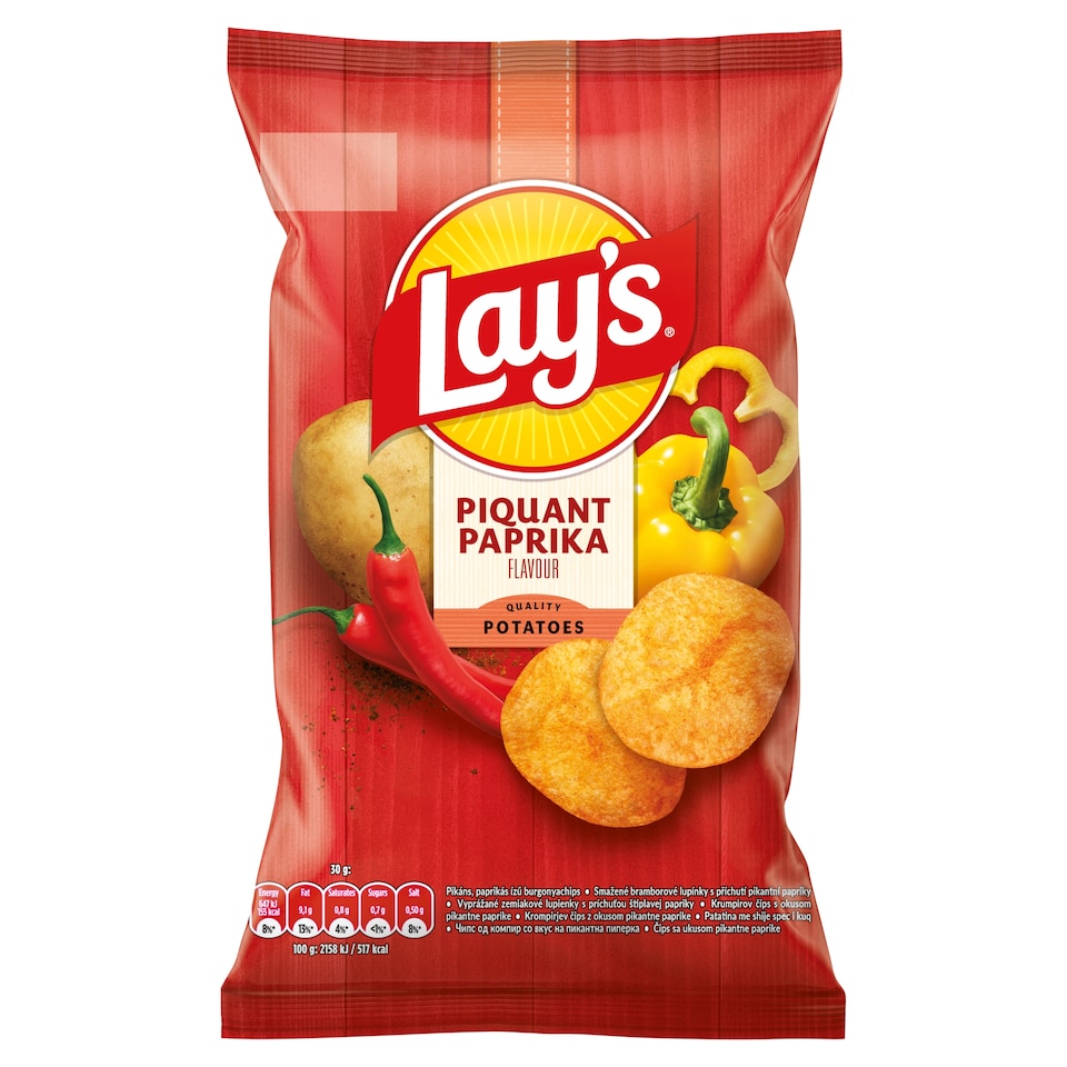 Lay's pikáns, paprikás ízű burgonyachips 60 g