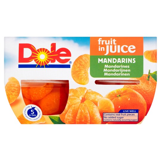 Dole Fruit Bowl Mandarins In Juice 4 X 113G Tesco Groceries