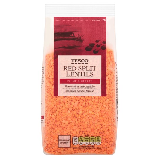 Tesco Red Split Lentils 1Kg Tesco Groceries