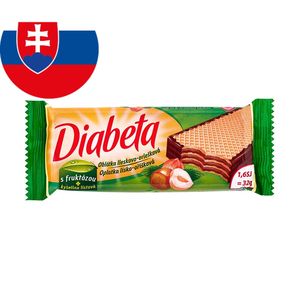 DIABETA oblátka s orieškovou náplňou 32g