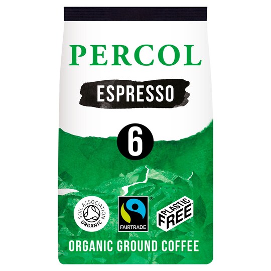 Percol Fair Trade Espresso Ground Coffee 200G Tesco Groceries
