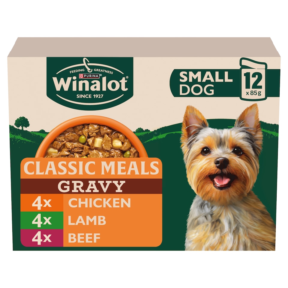 image 1 of WINALOT Classic Meals Small Dog Mixed in Gravy Wet Dog Food 12x85g
