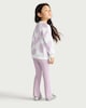 image 2 of F&F Girls Cotton Rich Heart Print Sweatshirt in Multi Purple