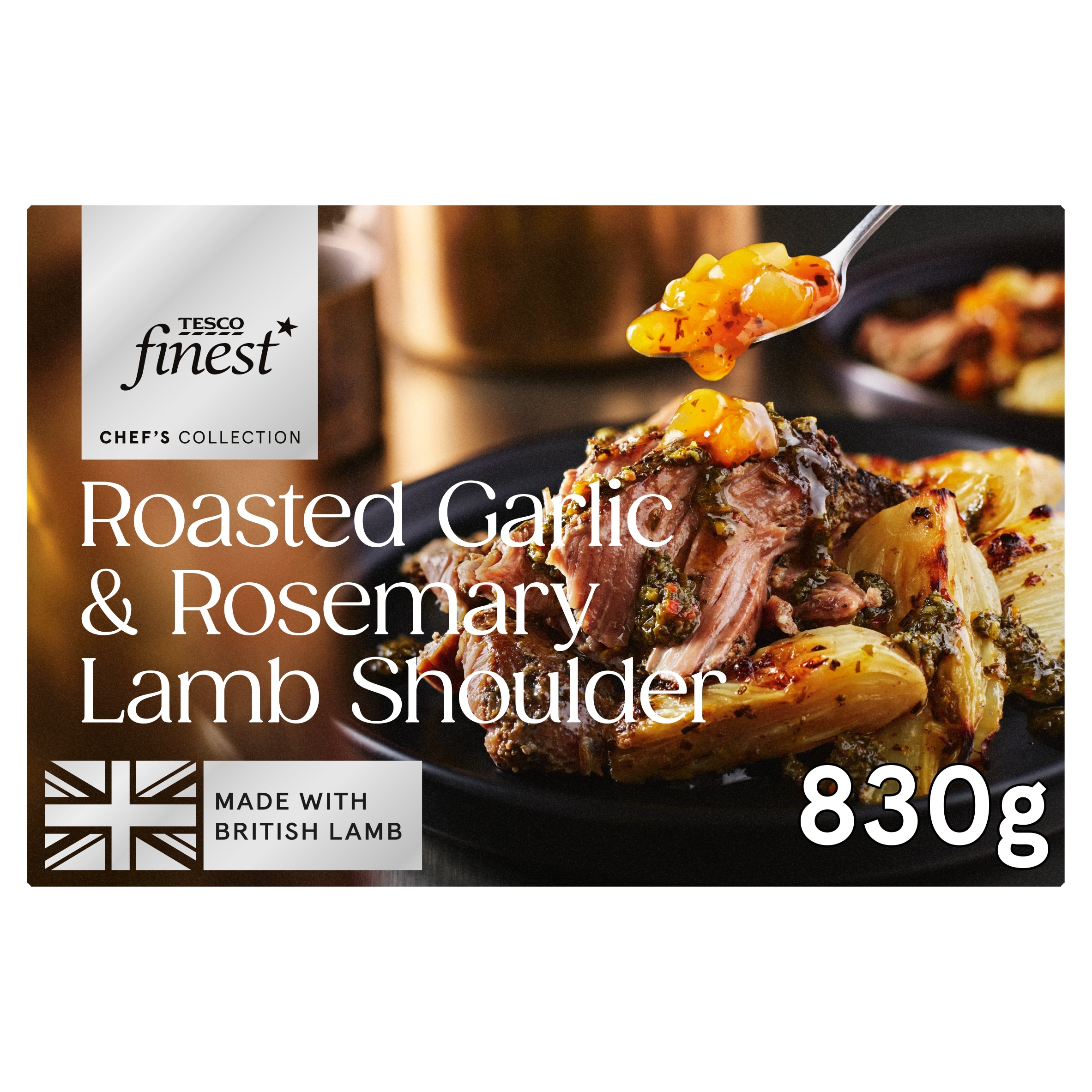 Tesco Finest Chef's Collection Roasted Garlic & Rosemary Lamb Shoulder 830g