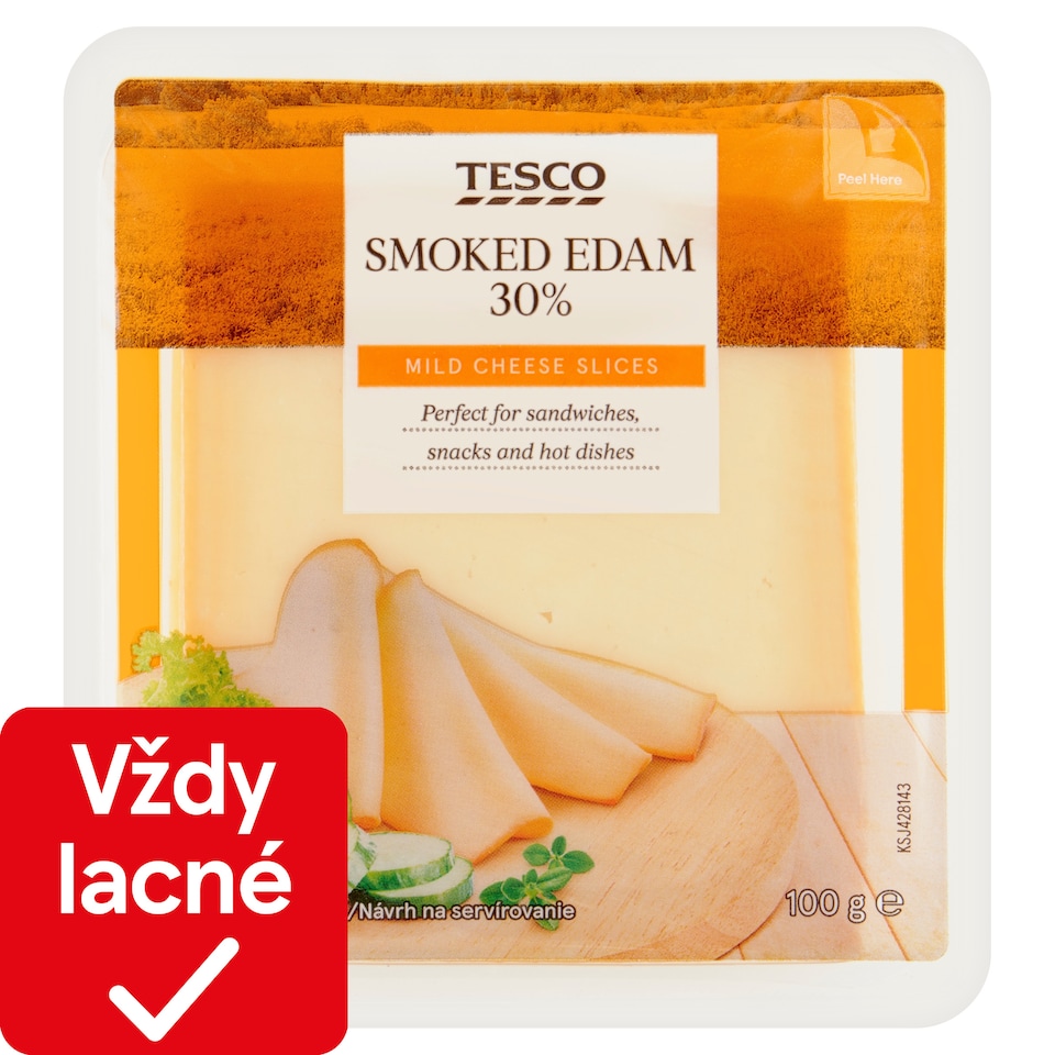 Tesco Smoked Edam 30% 100 g