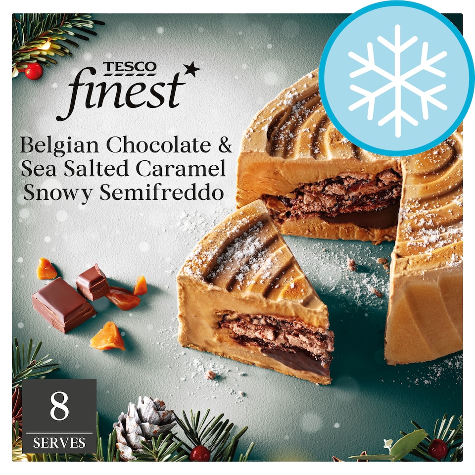 Tesco Finest Salted Caramel & Belgian Chocolate Semifreddo Log 614g