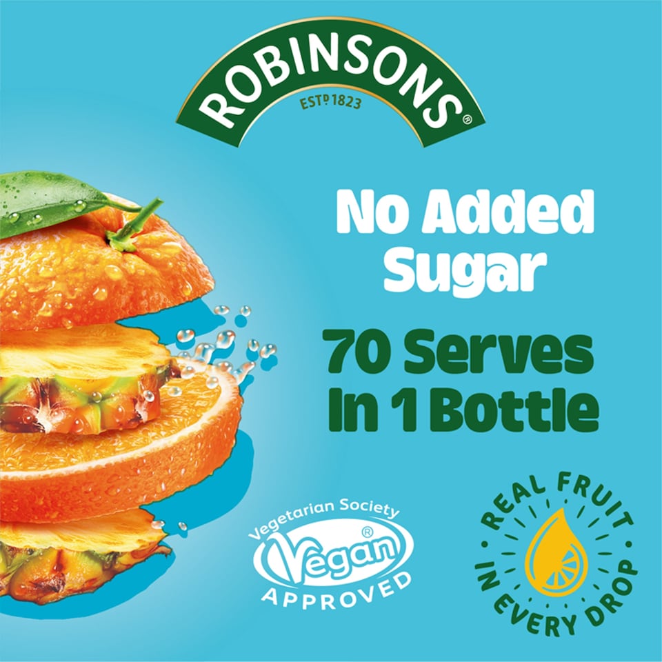 image 1 of Robinsons Double Strength Orange & Pineapple Squash 1.75L 