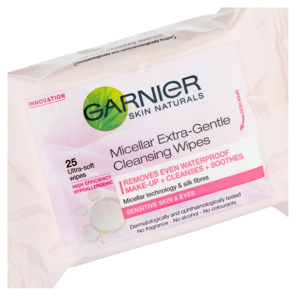 image 1 of Garnier Micellar Face Wipes Sensitive