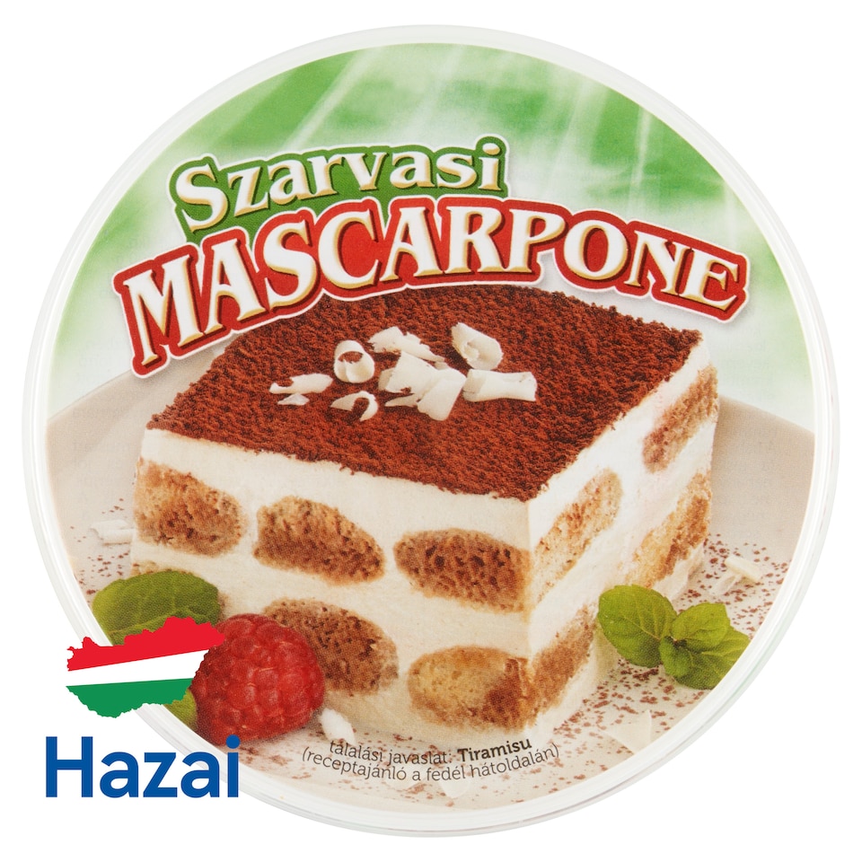 image 1 of Szarvasi Mascarpone Creamy, Fat, Fresh Cream Cheese 250 g