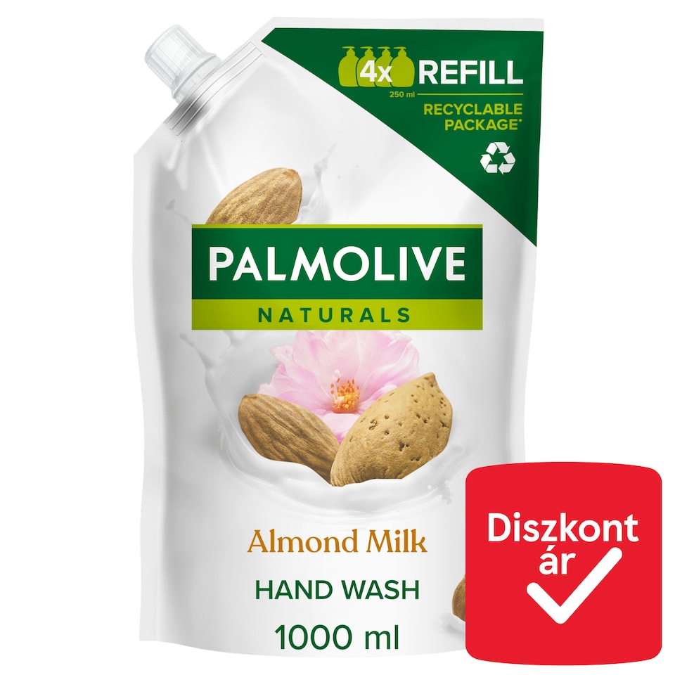 Palmolive Naturals Milk & Almond folyékony szappan utántöltő 1000 ml  1. kép