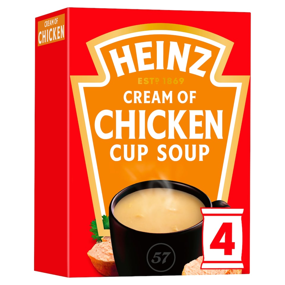 image 1 of Heinz Cream Of Chicken Cup Soup 4 Pack 68G