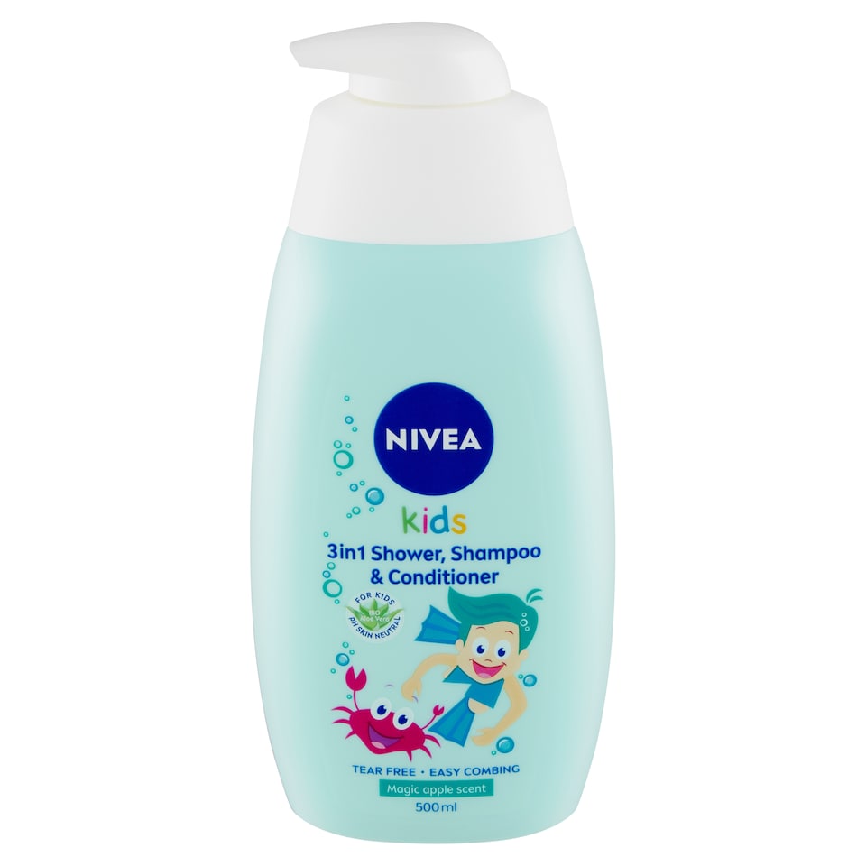 obrázok 1 z Nivea Kids Magic Apple Scent detský sprchovací gél, šampón a kondicionér 3 v 1 500 ml