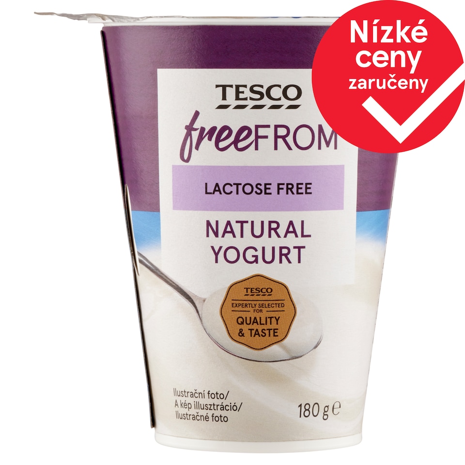 Tesco Free From Bílý jogurt bez laktózy 180g
