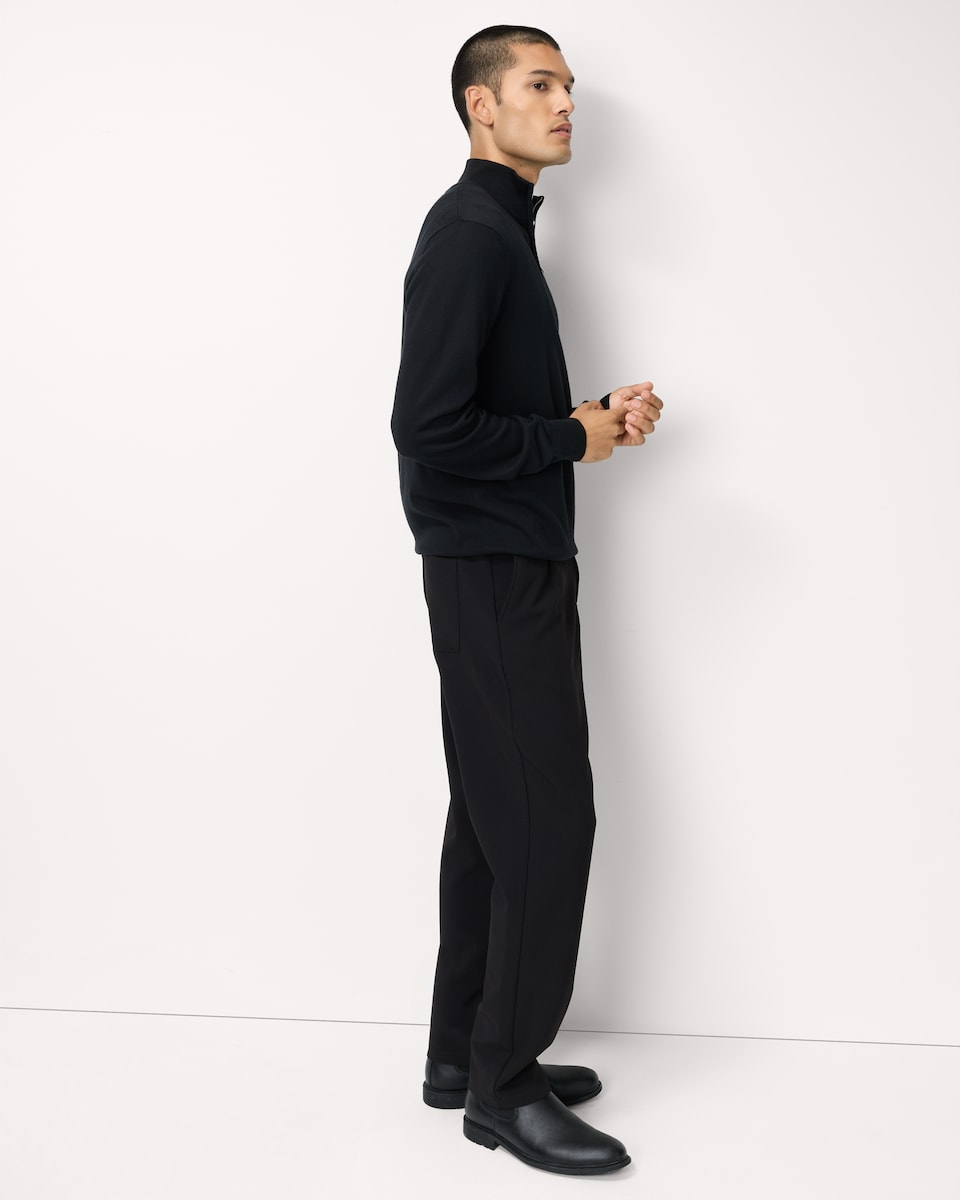 image 1 of F&F Pure Cotton Half Zip Jumper in Black