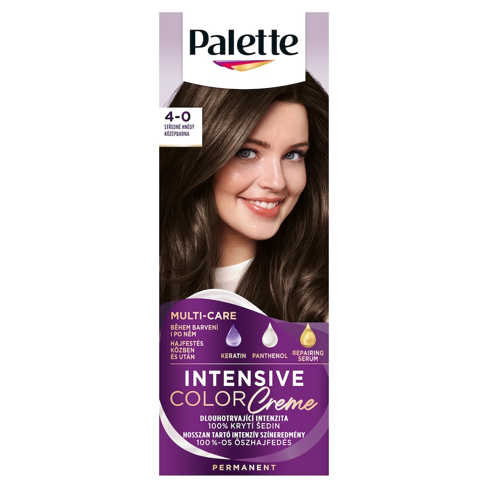 Palette Intensive Color Creme hajfesték 4-0 (N3) Középbarna  1. kép