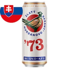 Zlatý Bažant´73 Pivo svetlý ležiak plechovka 500 ml