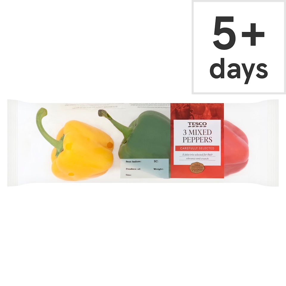 Tesco Mixed Peppers 3 Pack