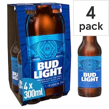 Bud Light Beer 4X300ml
