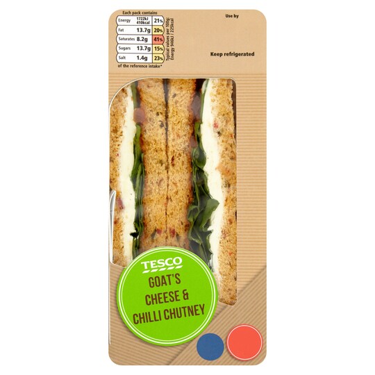 Tesco Goats Cheese & Chilli Sandwich Tesco Groceries