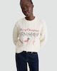 image 1 of F&F Cable Knit Merry Christmas Jumper with Wool in Neutral