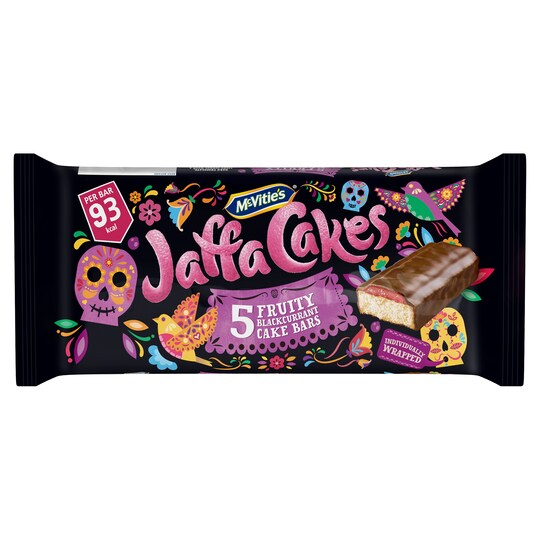 Mcvities Jaffa Cakes Fruity Blackcurrant Cake Bars 5 Pack Tesco Groceries