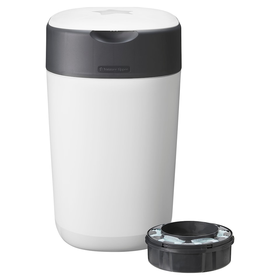 image 1 of Tommee Tippee Twist&Click Sangenic Cotton White