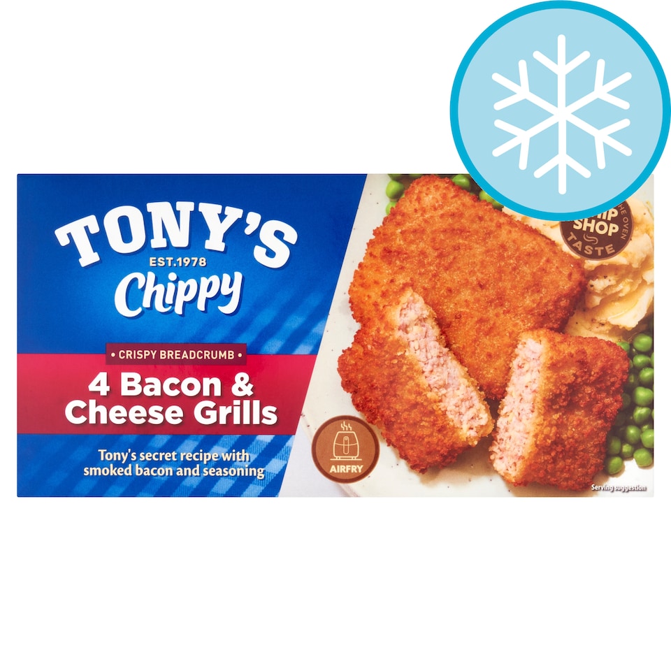 Tony's Chippy 4 Bacon & Cheese Grills 340g
