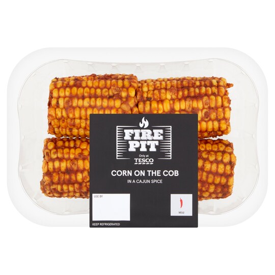 Tesco Fire Pit Corn On The Cob In A Cajun Spice 500G Tesco Groceries