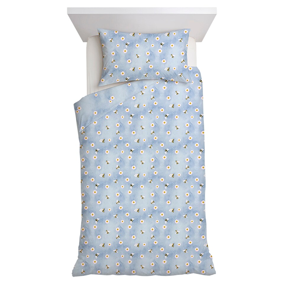 F&F Home Bee & Daisy Duvet Set Single 