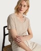 image 1 of F&F V Neck Short Sleeved T-Shirt in Neutral