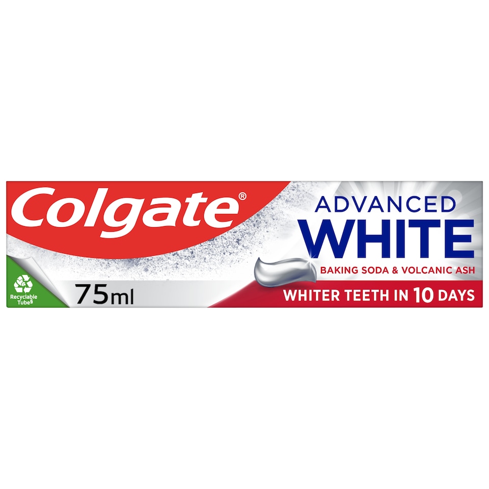 Colgate Advanced White fogkrém szódabikarbónával és vulkáni hamuval 75 ml  1. kép