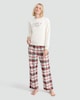 image 1 of F&F Cotton Rich Merry and Bright Sweatshirt and Trousers Pyjama Set in Green