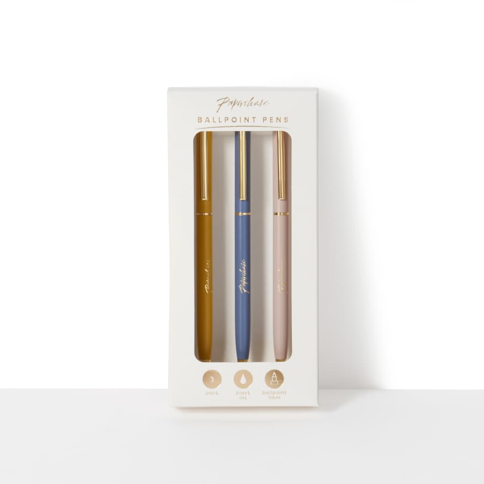 image 1 of Paperchase 3pk Metal Twist Pens