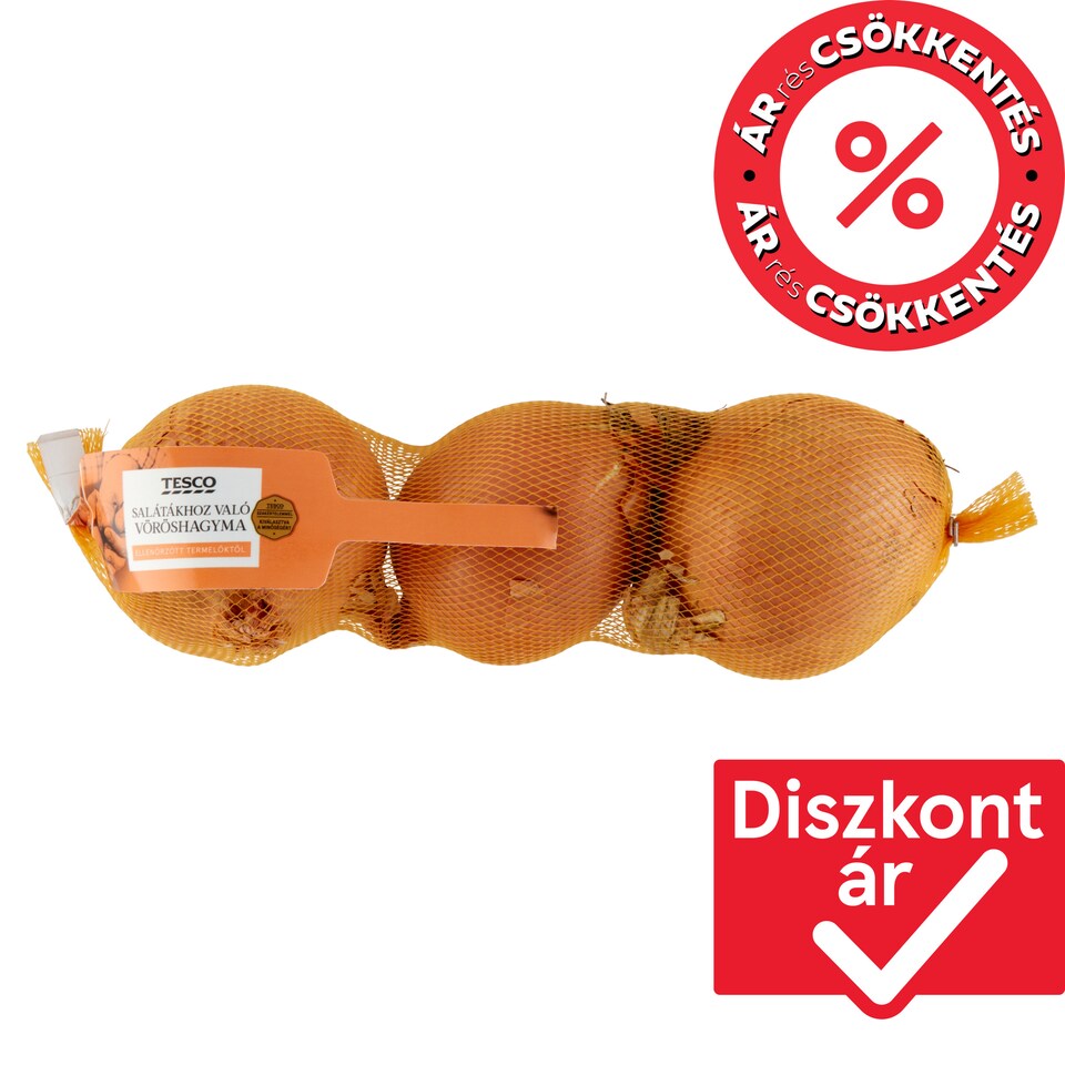 Tesco salátákhoz való vöröshagyma 3 db