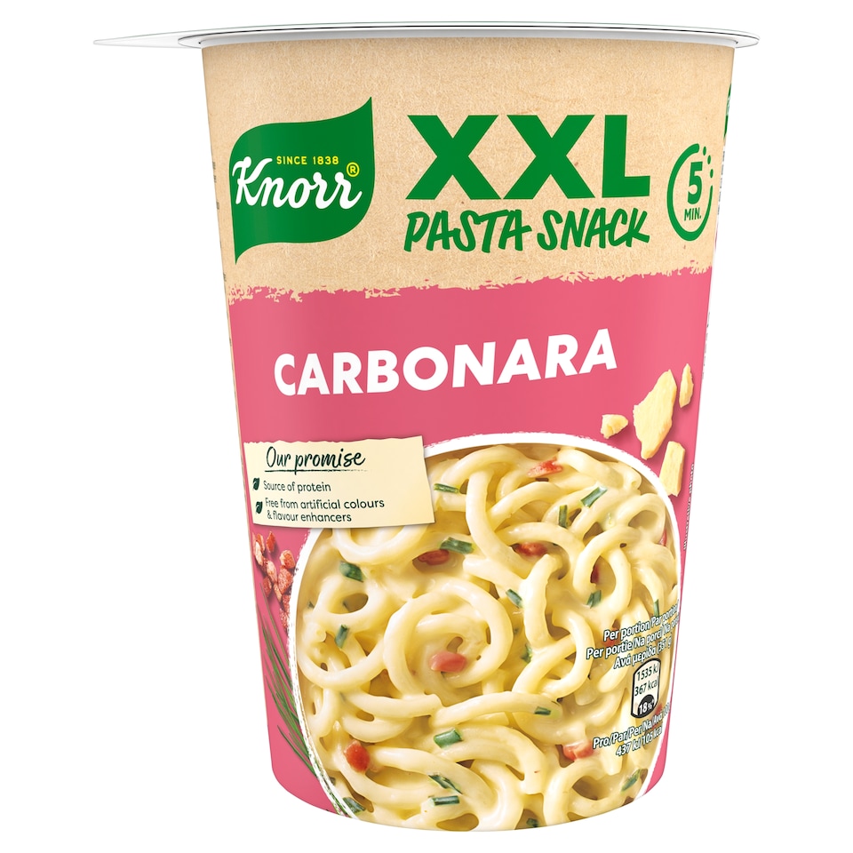 image 1 of Knorr Xxl Pasta Snack Carbonara 92G