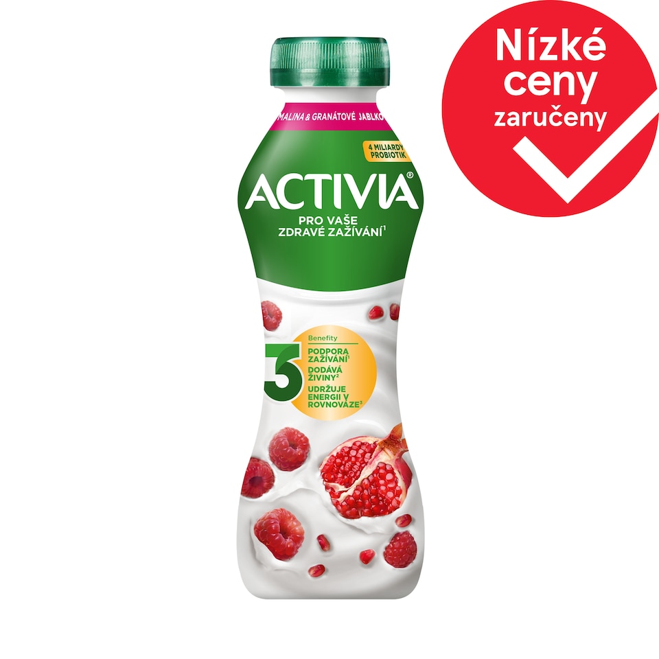 ACTIVIA Nápoj Malina - Granátové jablko 280g