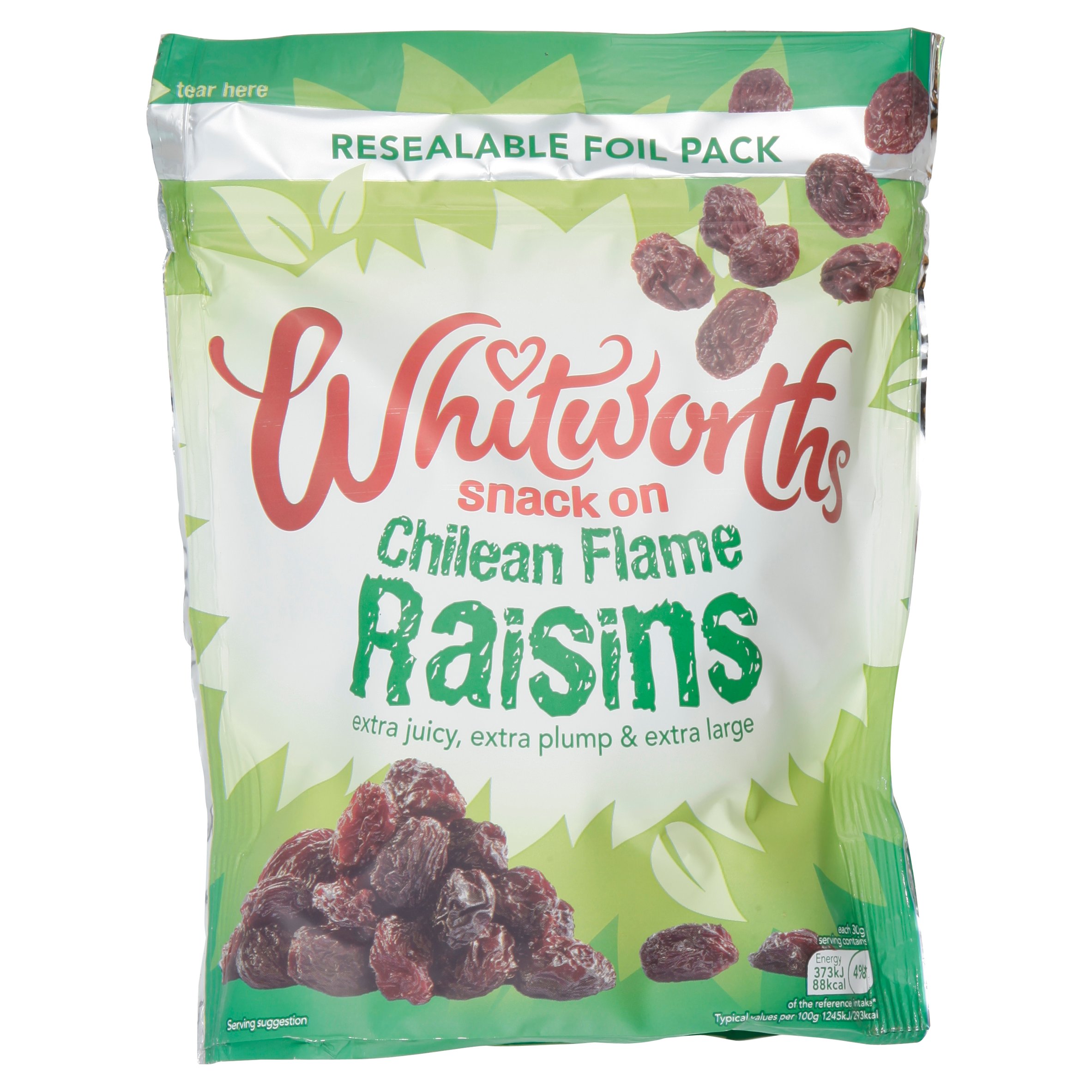 Whitworths Extra Juicy Snacking Raisins 325G - Tesco Groceries