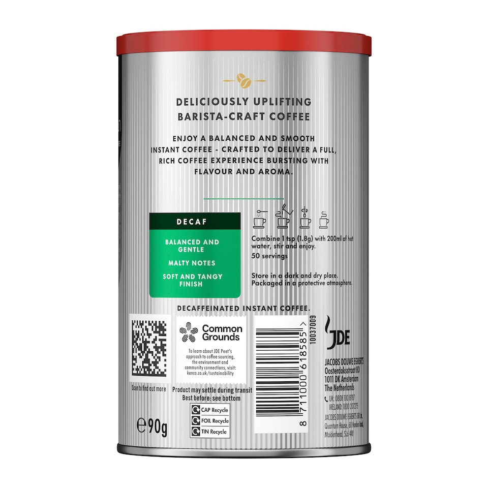 image 1 of Kenco Millicano Decaf Instant Coffee 90G