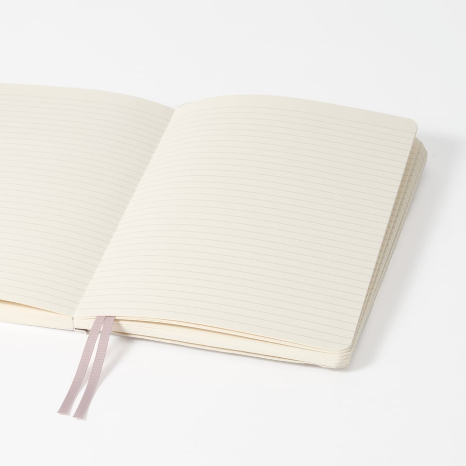 image 1 of Agenzio Soft Touch Medium Ruled Notebook Gold 