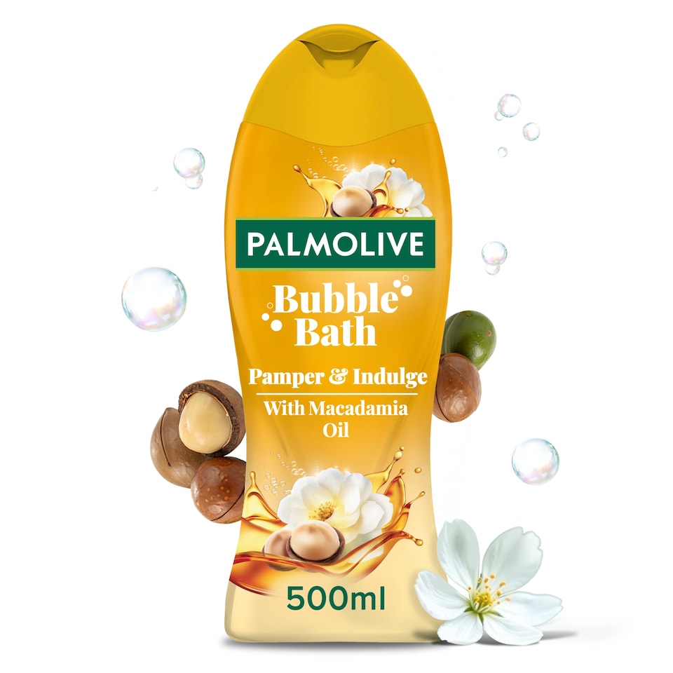 image 1 of Palmolive Pamper & Indulge Bubble Bath With Macadamia Oil 500ml