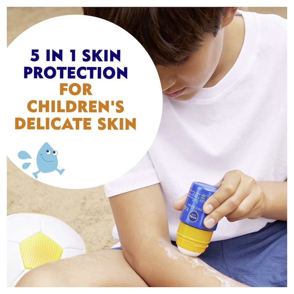 image 1 of NIVEA SUN Kids Protect & Care Sun Cream Roll-On SPF50+ 50ml