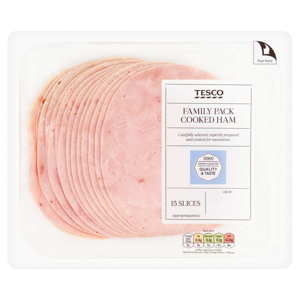 Tesco Family Pack Cooked Ham 300g