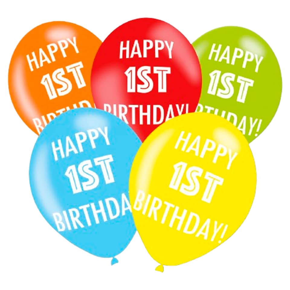 Tesco Age 1 Balloons - 10 Pack