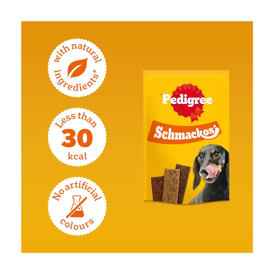 image 1 of Pedigree Schmackos Adult Dog Treats Meat Multi Mix 144g