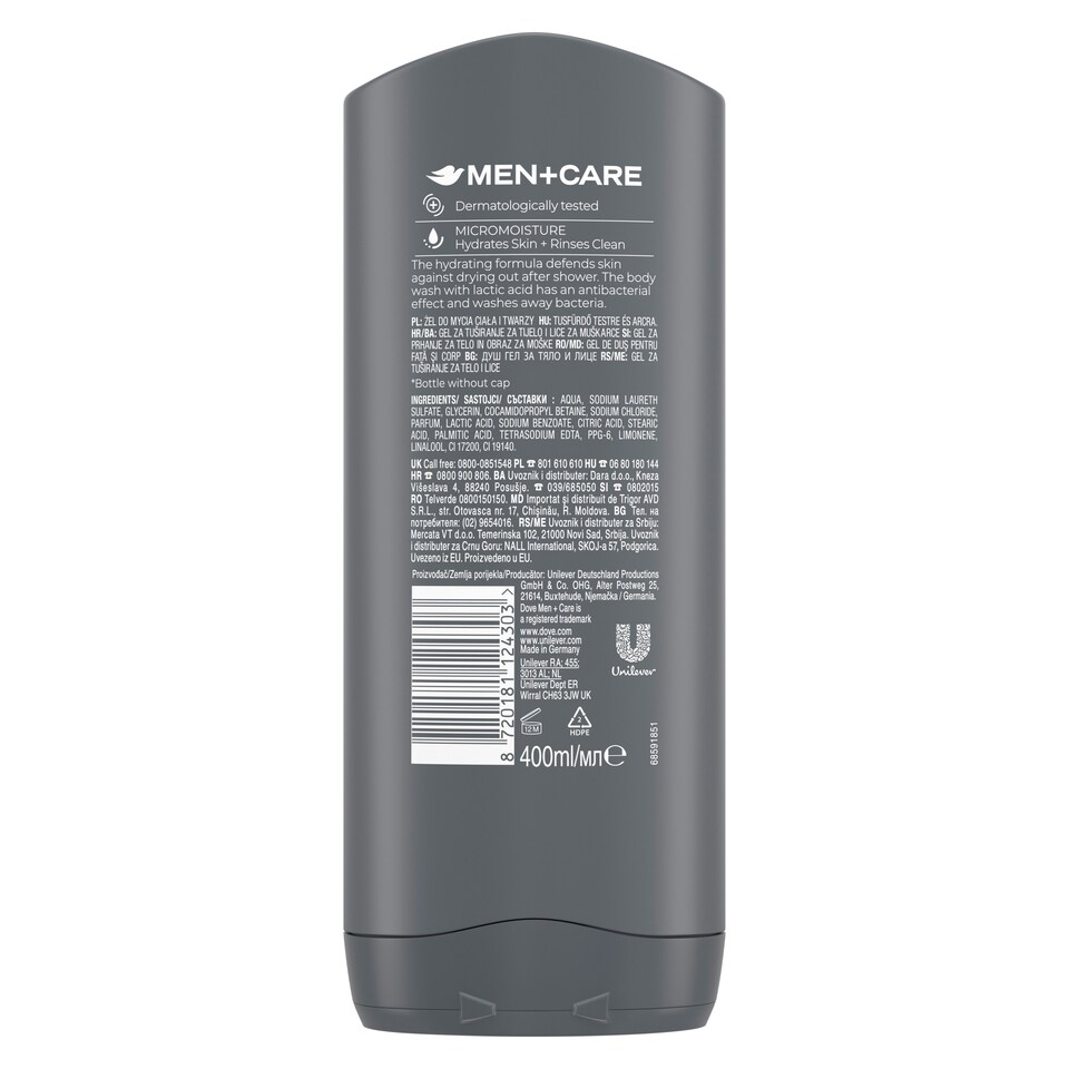 image 1 of Dove Men_Care Skin Defence Shower Gel 400Ml