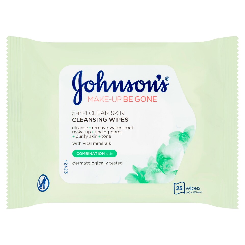 image 1 of Johnson's Face Care Clear Skin Wipes 25
