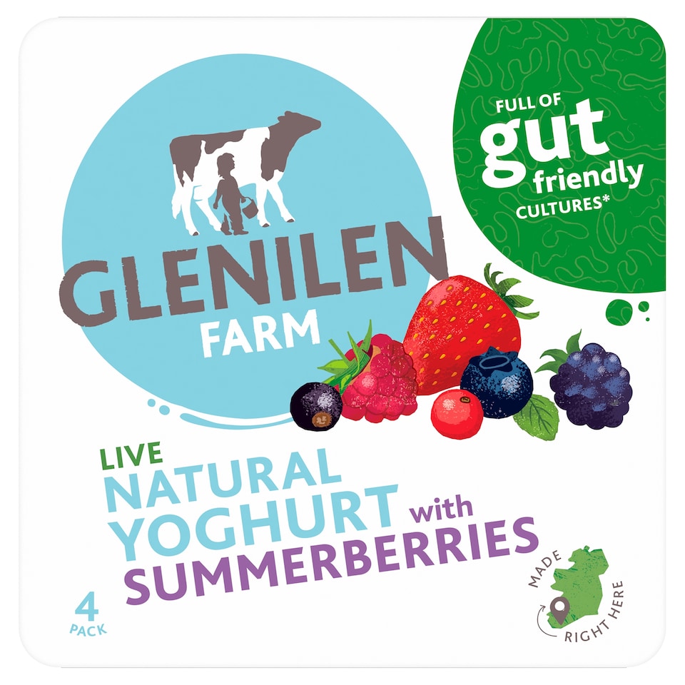Glenilen Farm Summerberries& Natural Yoghurt 4X125g