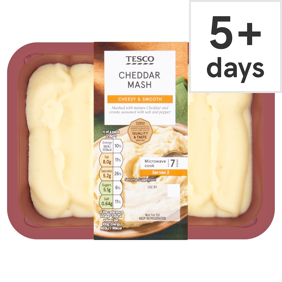 Tesco Cheddar Mash 450G