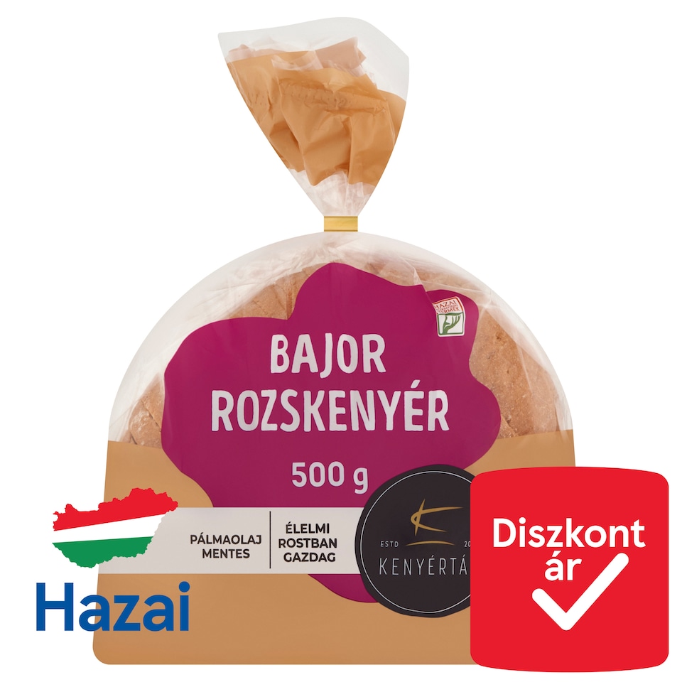 Kenyértár szeletelt bajor rozskenyér 500 g