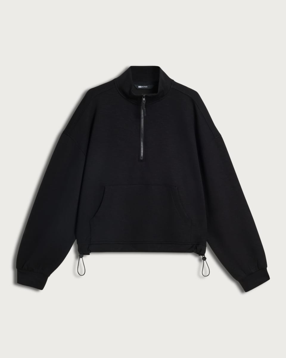 F&F Active AFTERCLASS Half Zip Sweatshirt in Black